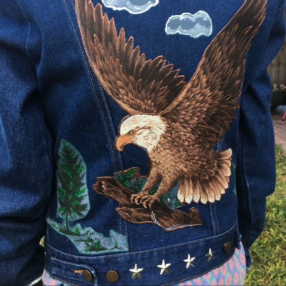 Custom Vintage Wrangler USA Eagle Denim Jacket - Picture 13 of 13